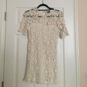 Urban outfitters cream lace dress