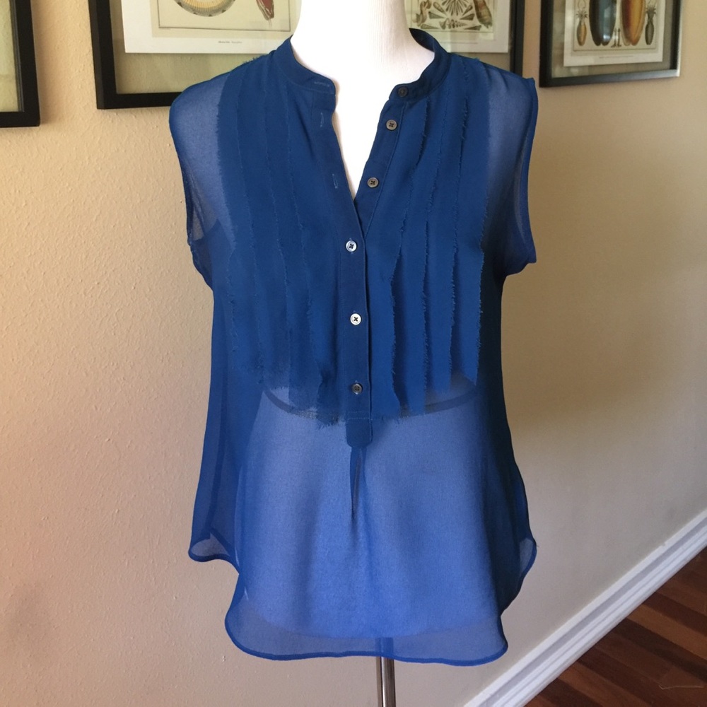 Sheer sleeveless top