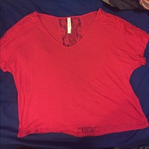 Pink lace Aeropostale top