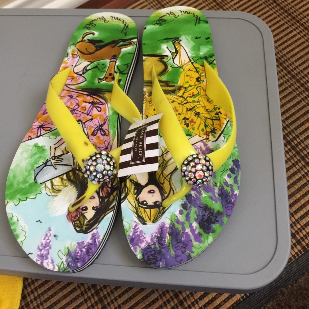 Henri Bendel rhinestone sandals