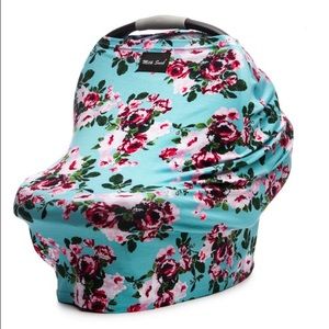Milk Snob Blue Floral Car Seat Cover