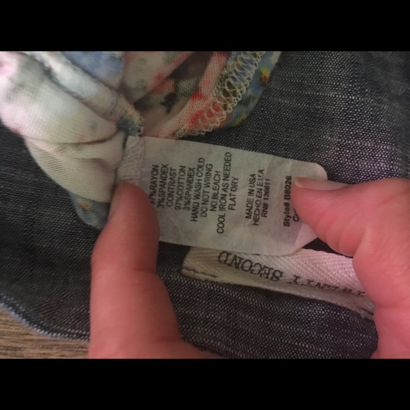 Twenty Second 22nd Floral and Denim Tank - Picture 4 of 4