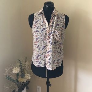 💐Button up paisley shirt