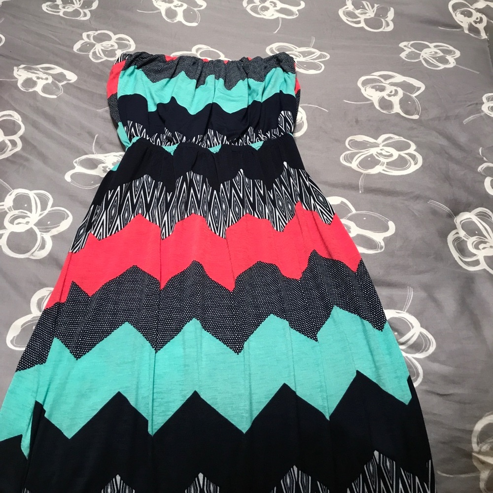 Strapless maxi dress