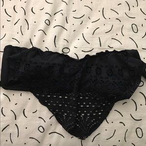 S/P Mossimo black strapless flounce bikini top