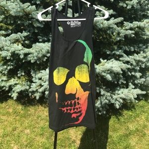 ❤️💛💚 Rasta Skull Racerback Tank ❤️💛💚