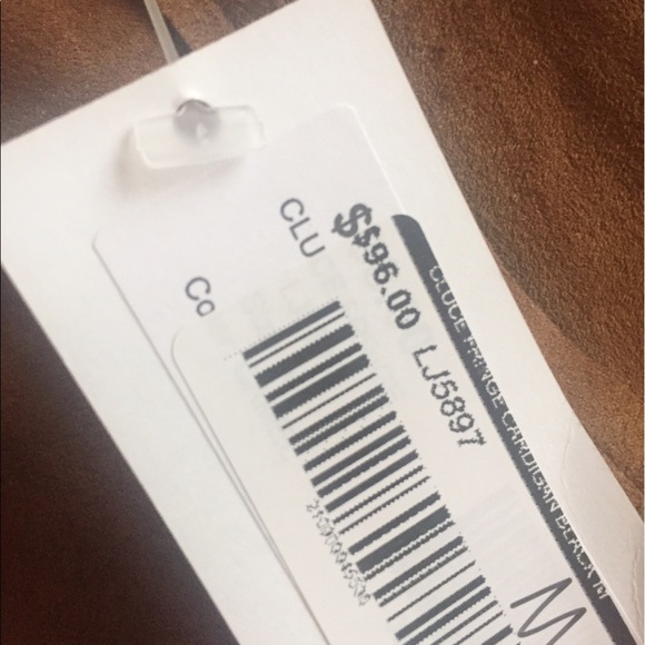 Brand new with tags, suede jacked with fringe - Picture 3 of 4