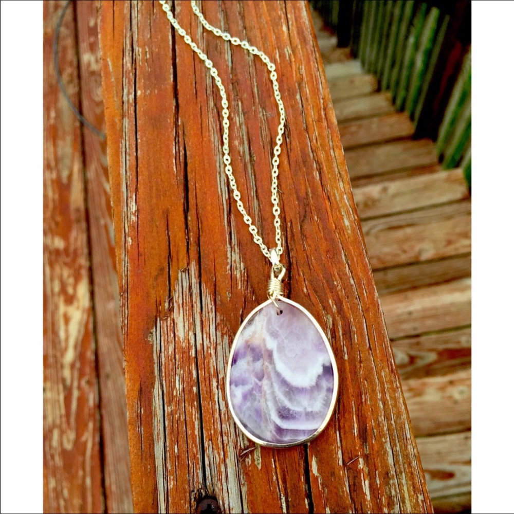 Amethyst Drop Necklace
