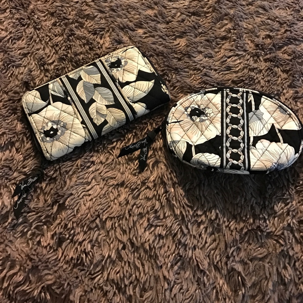 Vera Bradley wallet and cosmetic bag