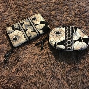 Vera Bradley wallet and cosmetic bag