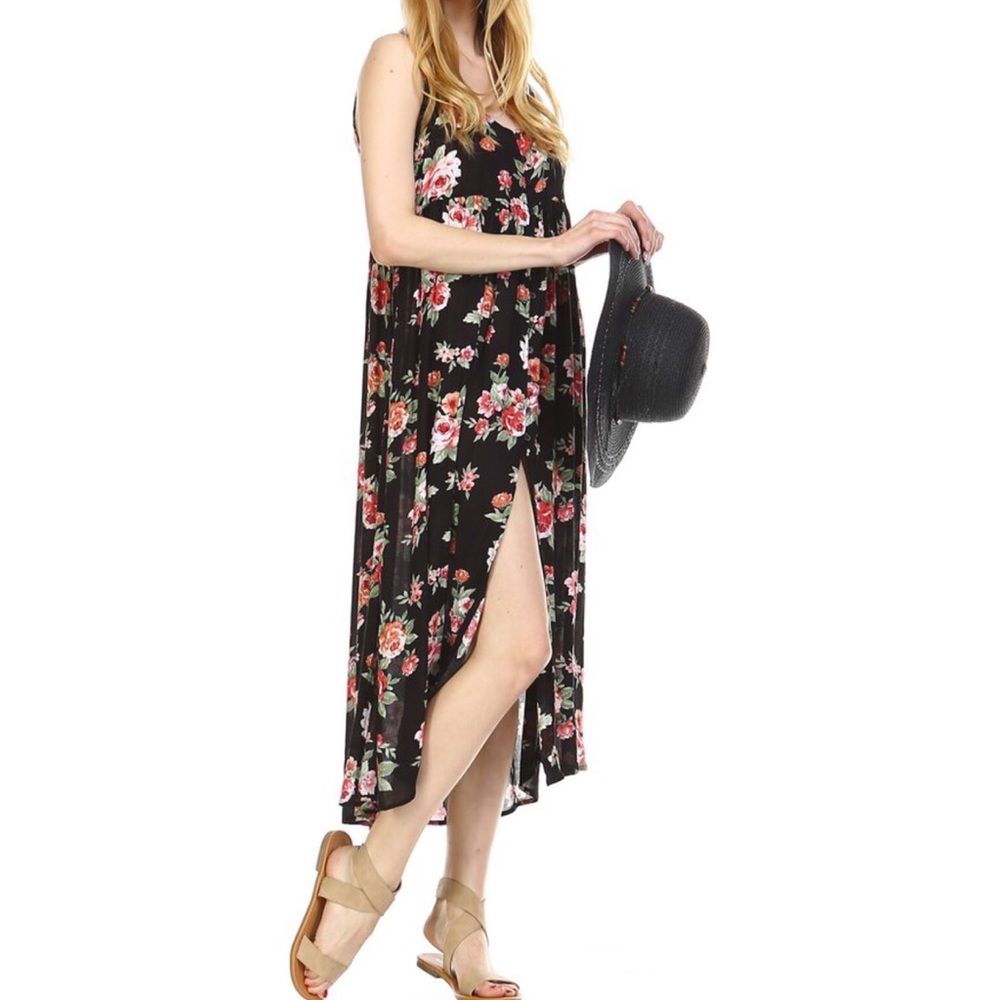 Floral buttoned dress