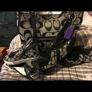 Coach bag set with 2 pairs of shoes
