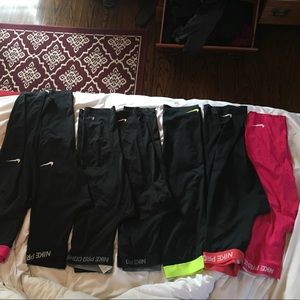 Nike Pro capris (LOT OF 7, size small)