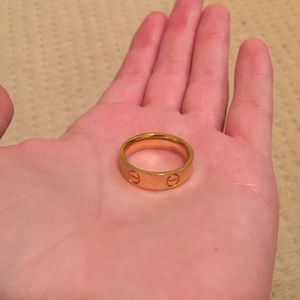 Love ring Stainless steel gold ring