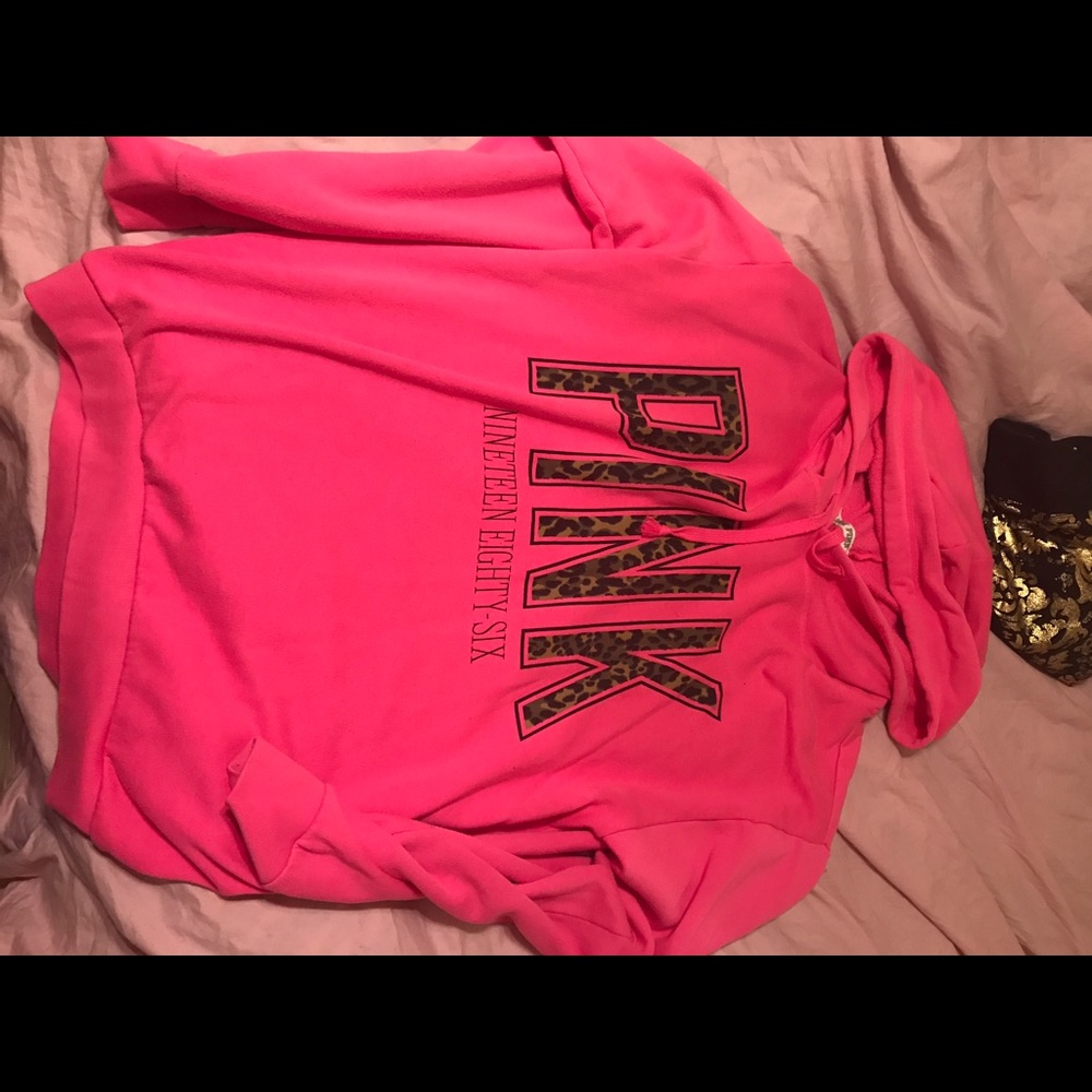 Pink cheetah hoodie