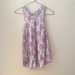 Pink paisley tank top, American eagle size Small