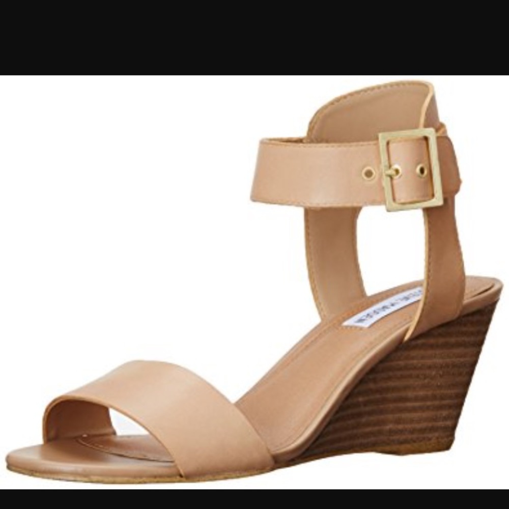 Steve Madden Nvrstp Tan Wedge Heels