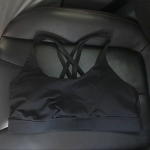 Lululemon Size 10 Black Strappy Crisscross Bra Top