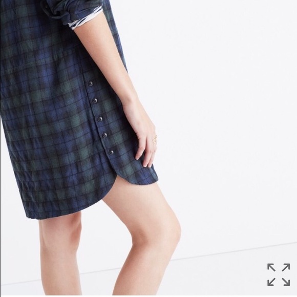 🎉🎉HP🎉🎉Madewell Flannel side button shirtdress - Picture 3 of 3