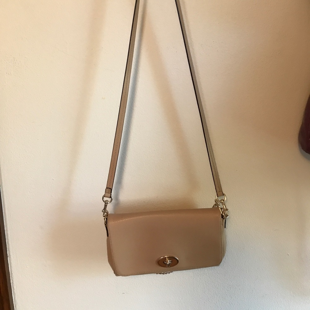 Nude Coach Crossbody Purse