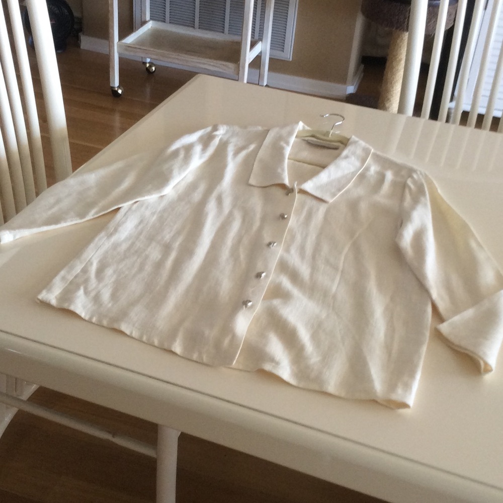 Linen long sleeve blouse