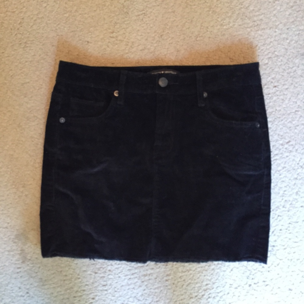 Brandy Melville black corduroy mini skirt