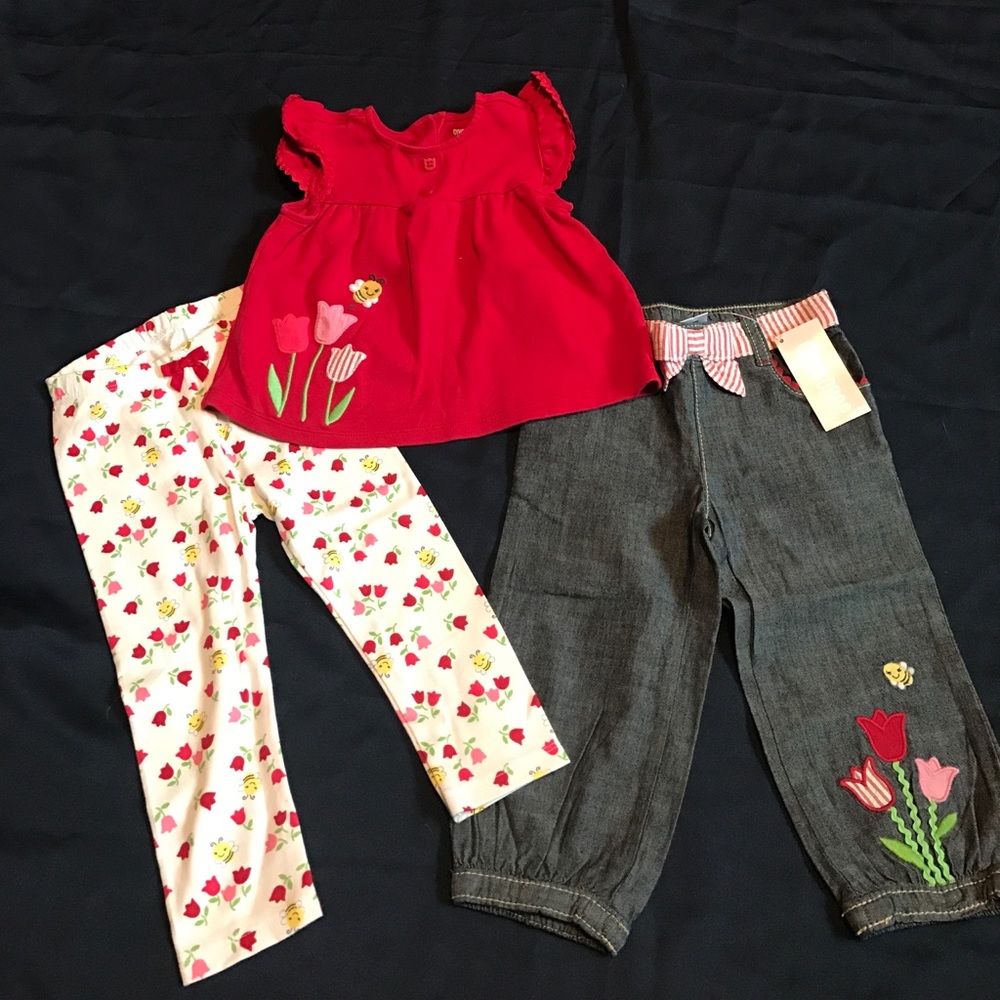 Gymboree Lot tulips bees New**<drop* today only