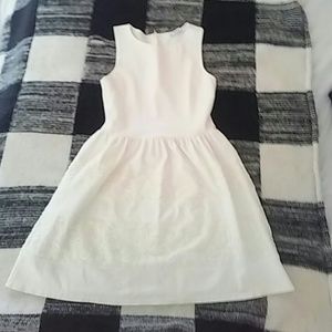 Bar III sleeveless off-white dress