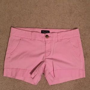 Pink khaki shorts