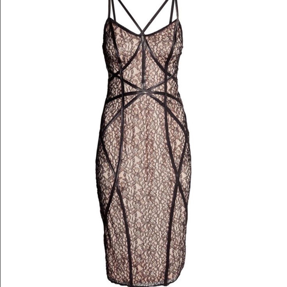 H&M Party Dress || Midi, black lace. NWOT.