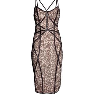 H&M Party Dress || Midi, black lace. NWOT.