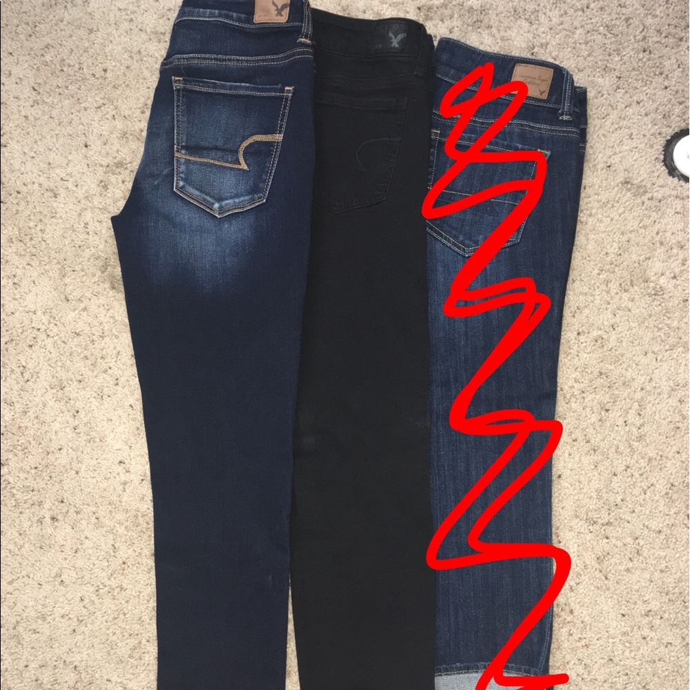 AMERICAN EAGLE JEGGINGS AND CAPRIS