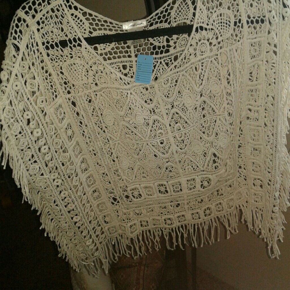 Crocheted swimsuit cover-up