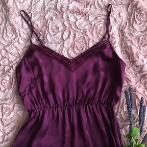 Plum Silk Slip dress
