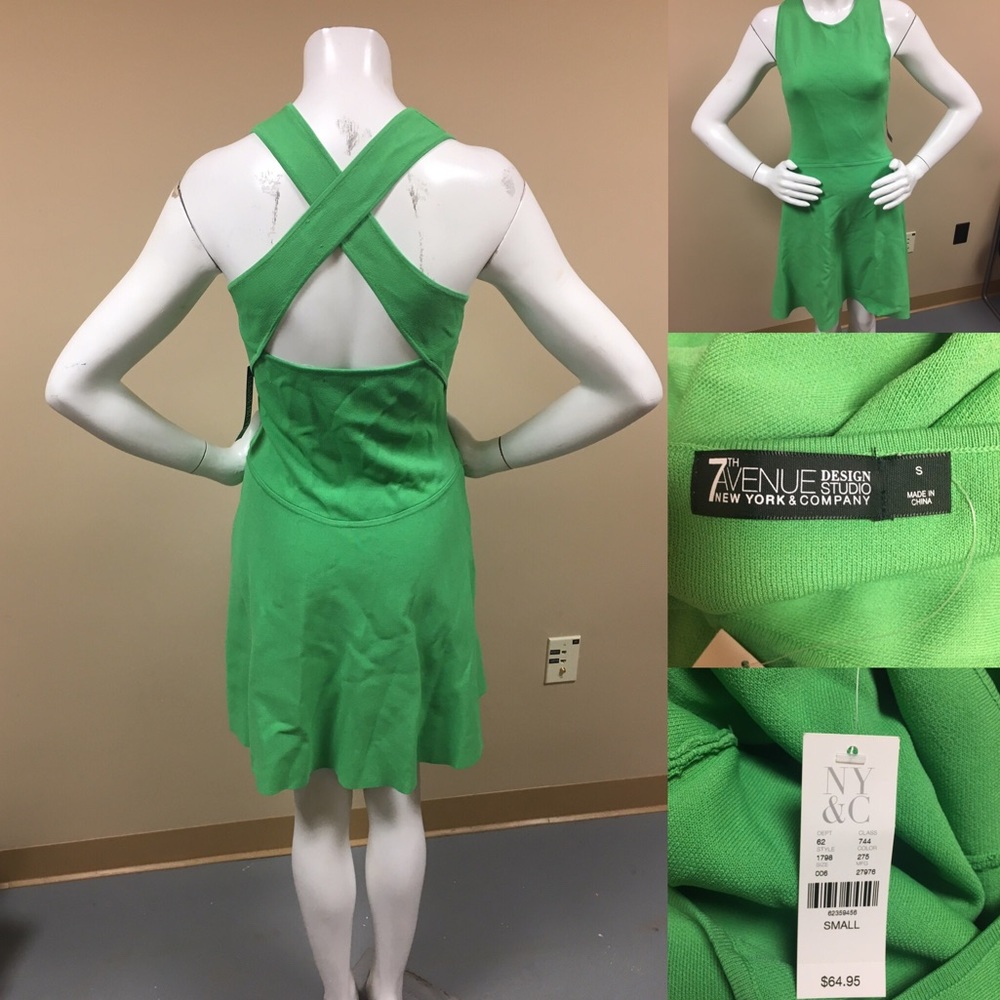 New York and Company Green skater sundress