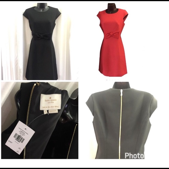 Kate Spade lollipop stretch bow crepe formal dress - Picture 4 of 4