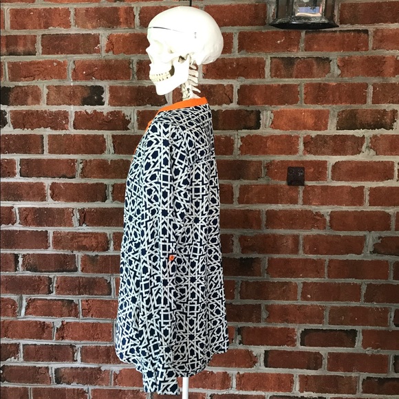 Umgee USA Women's blue geometric shirt SIZE LARGE - Picture 2 of 6