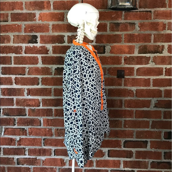 Umgee USA Women's blue geometric shirt SIZE LARGE - Picture 4 of 6