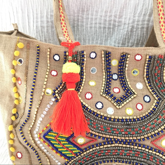 EMBELLISHED BAG WITH TASSEL - Picture 4 of 8
