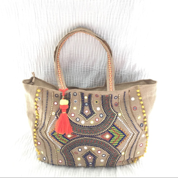 EMBELLISHED BAG WITH TASSEL - Picture 3 of 8