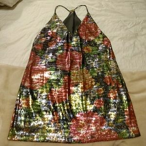 Free people sequinned floral sleeveless dress