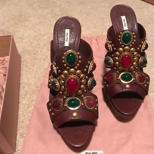 MIU MIU Beautiful high heels with stones