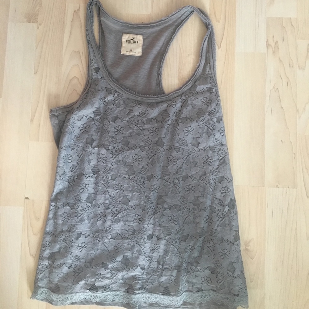 grey lace tank top