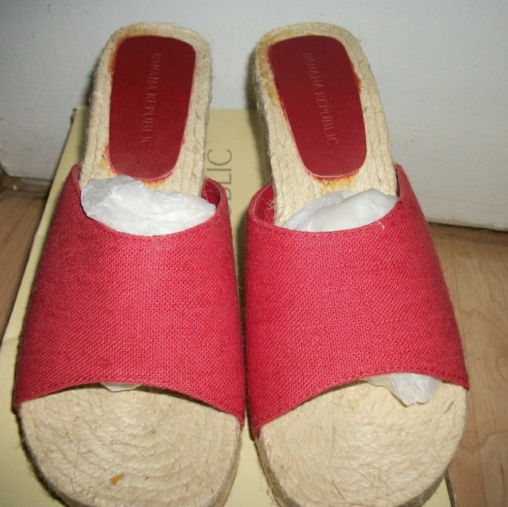 Banana Republic espadrille slide, size 8