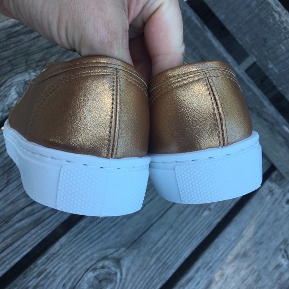 Bronze Leather Woven Loafers! NEW! - Picture 7 of 10