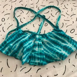 PINK strappy  tie dye bikini top