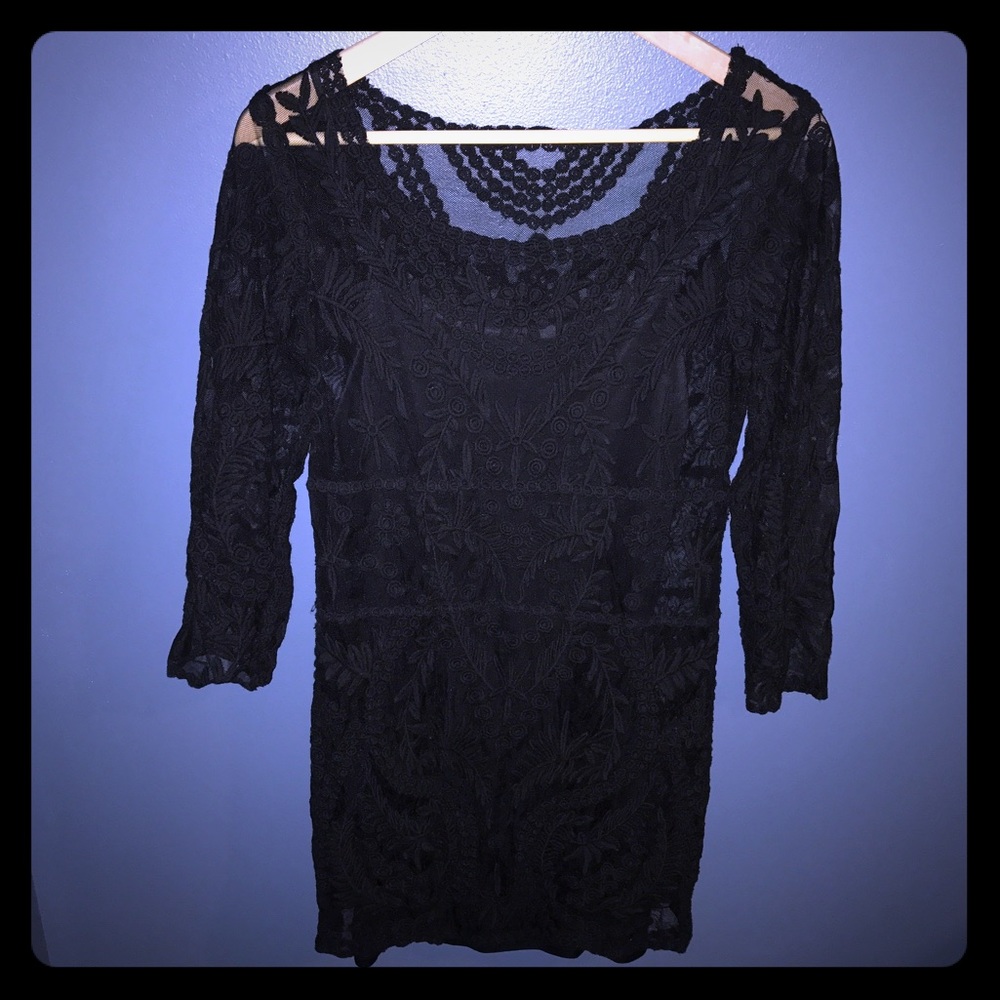 Express Black Lace Dress