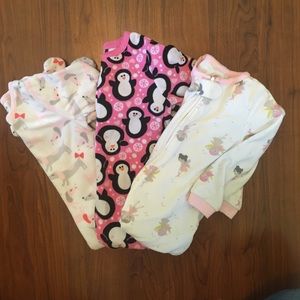 Footed pajama LOT 3 pairs