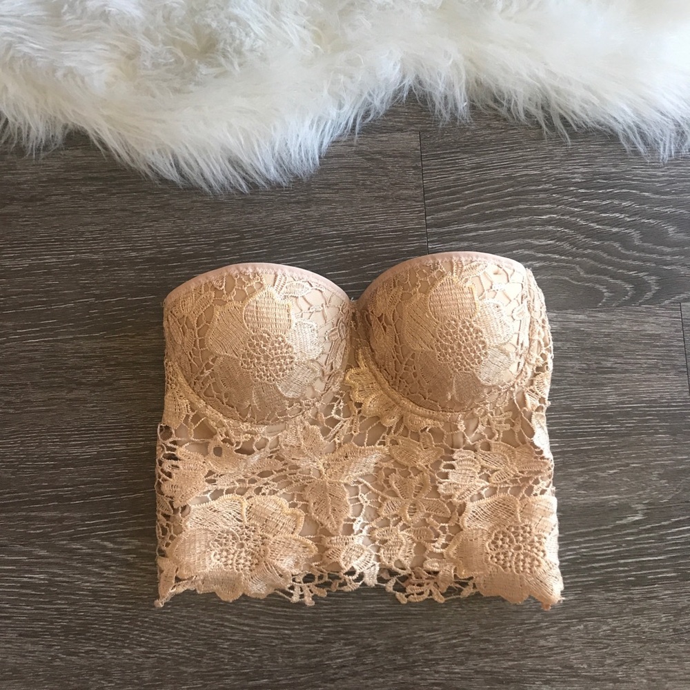 Gold Lace Crop Top