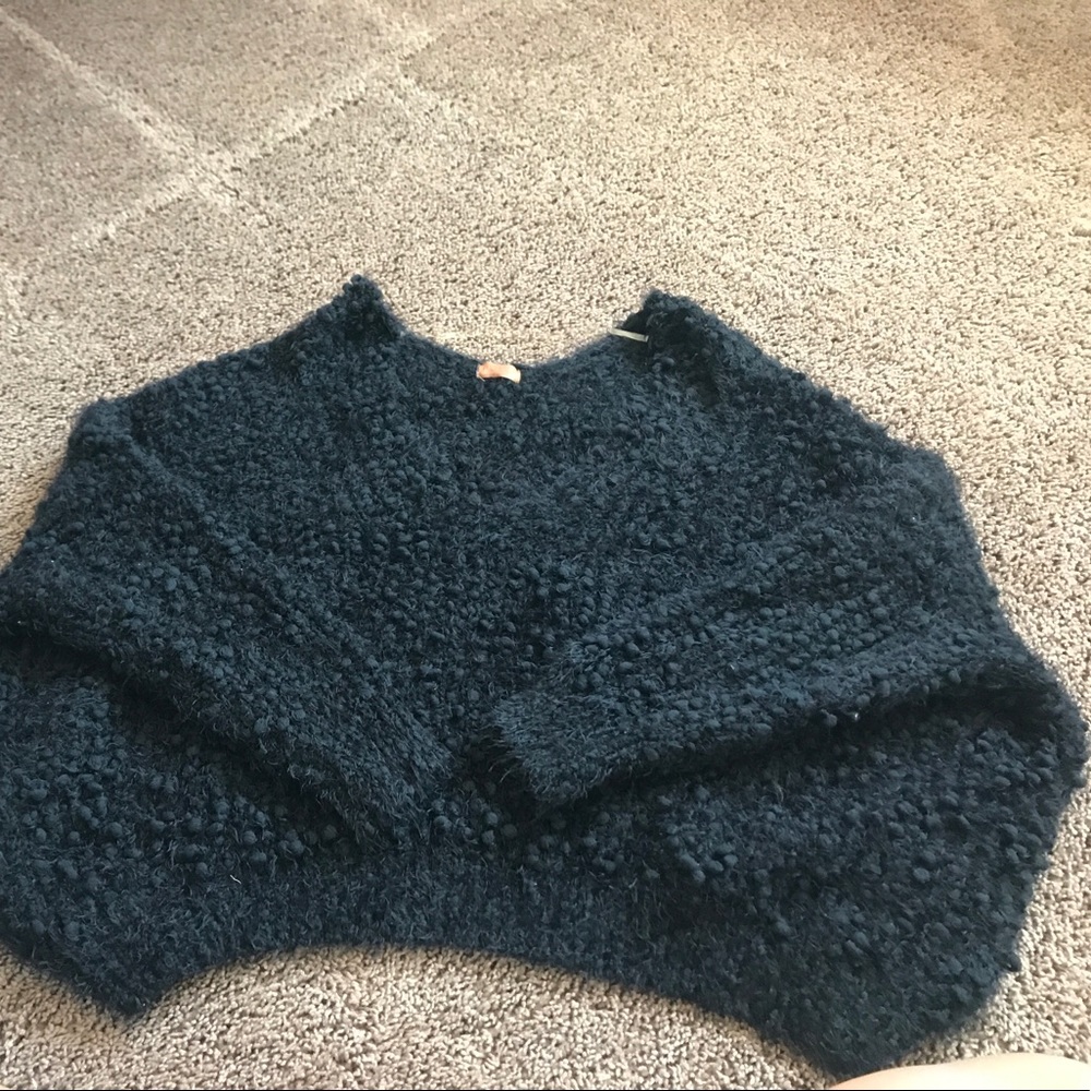 Chunky knit black sweater